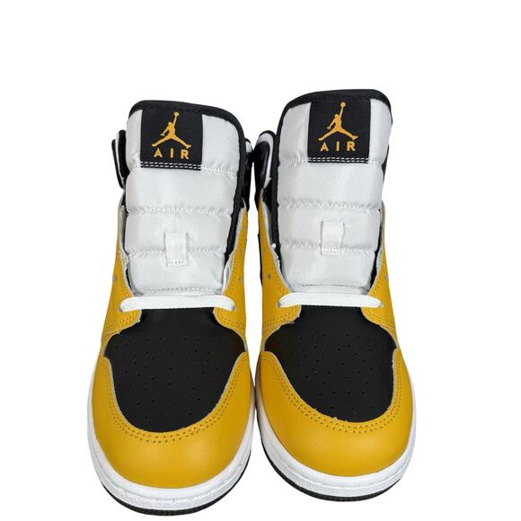 Nike Air Jordan 1 Retro Mid Taxi Yellow White Black DQ8423-701 Size 6Y/W7.5 - Picture 3 of 10